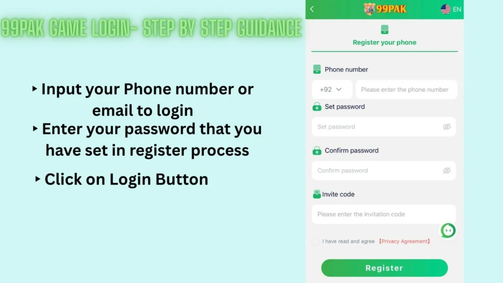 99Pak Game Login